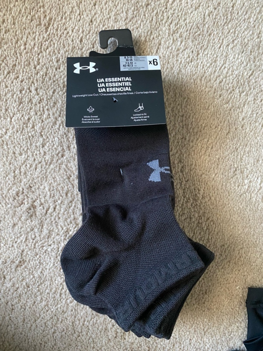 Under Armour Black Low-Cut Athletic Socks - 6 Pack